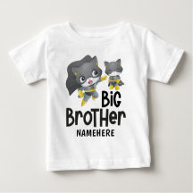 Big Brother Superhero Cat Illustration Custom Name
