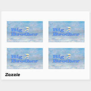 Big Brother Surfer Boy Sibling      Rectangular Sticker