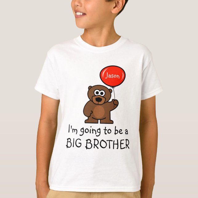 Big brother t shirt for sibling | Toy teddy bear (Front)