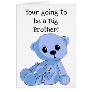 BIg Brother Teddy Bear Personalised Greeting Card