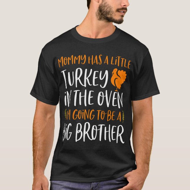 Big Brother Thanksgiving Pregnancy Announcement Fa T-Shirt (Front)