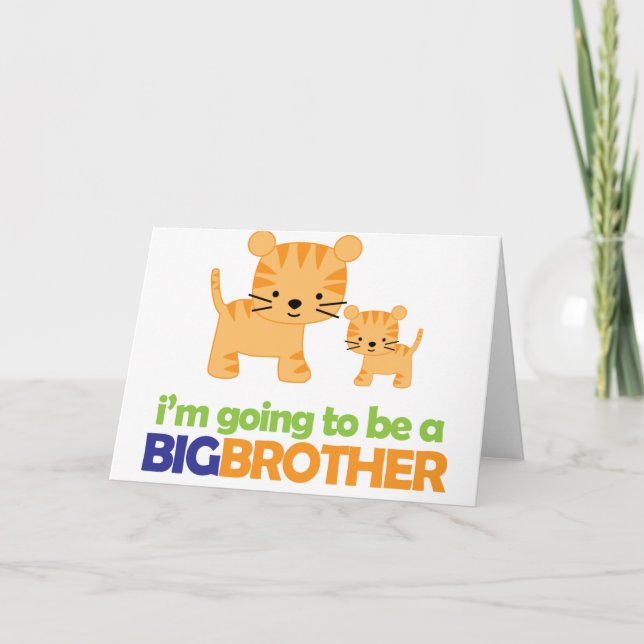 Big Brother Tiger T-shirt Pregnancy Announcement (Front)