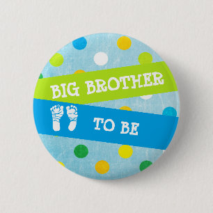 Big Brother to be Baby Shower Button