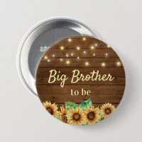 Big Brother to be New Bro Rustic Fall Baby Shower