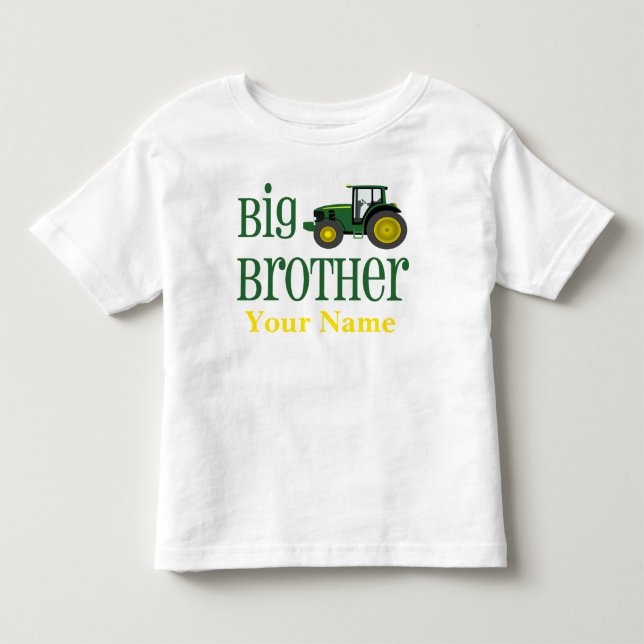 Big Brother Tractor Personalised T-shirt (Front)
