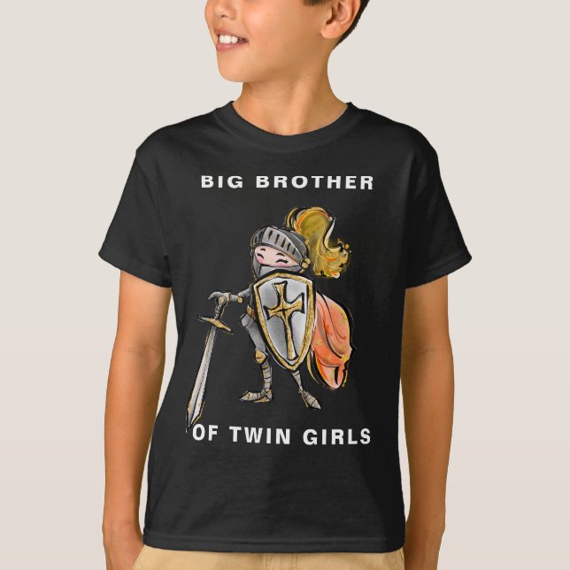 *~* BIG BROTHER Twin Girls Boys T-Shirt Knight (Front)