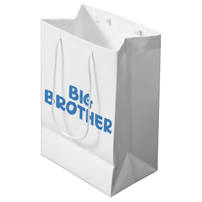 Big Brother Typography Modren Text  Medium Gift Bag (Front Angled)