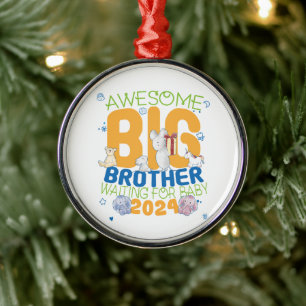Big Brother Waiting for Baby 2023 Metal Tree Decoration
