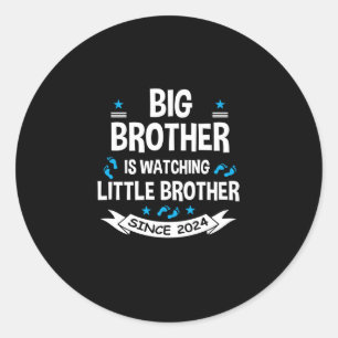 Big Brother Watching Little Brother 2024 Baby Classic Round Sticker