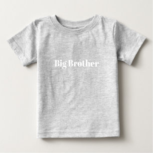 Big Brother white custom name text cute Baby T-Shirt