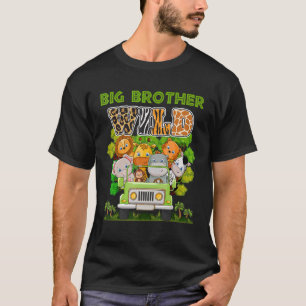 Big Brother Wild Zoo Theme Birthday Truck Safari J T-Shirt