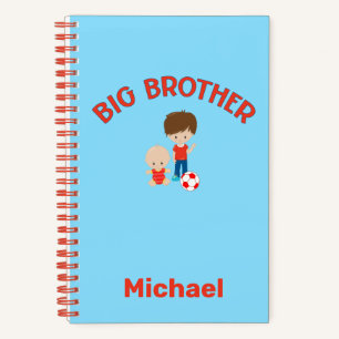 Big Brother with Baby Brother Personalised Name Notebook