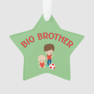 Big Brother with Baby Brother Star Christmas Tree Ornament