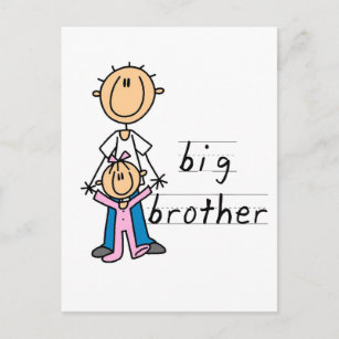 Big Brother with Baby Sister Tshirts and Gifts Postcard