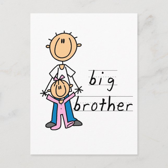 Big Brother with Baby Sister Tshirts and Gifts Postcard (Front)