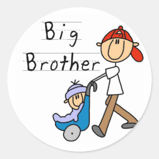 Big Brother With Little Brother Classic Round Sticker