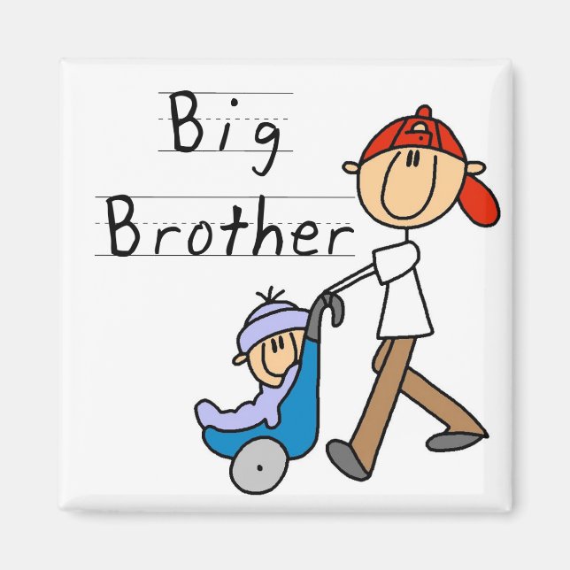 Big Brother with Little Brother Tshirts and Gifts Magnet (Front)
