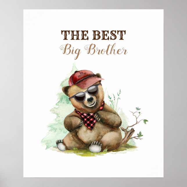 Big Brother - Young Bear - Lumberjack Themed Poster (Front)