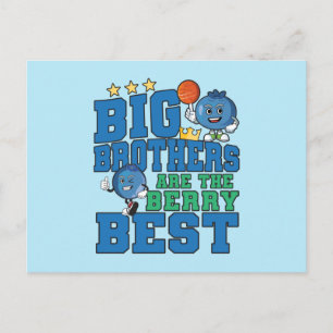 Big Brothers are the Berry Best - Blueberry Pun Postcard
