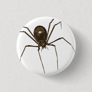 Big Brown 3D Halftone Spider 3 Cm Round Badge
