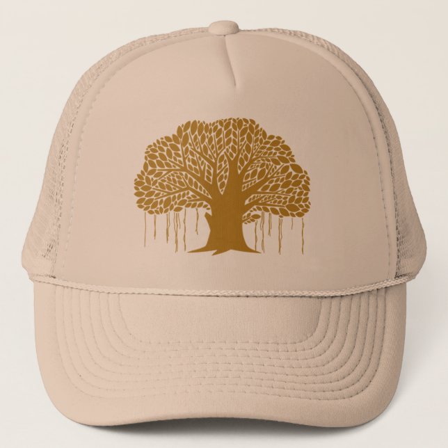 Big Brown Banyan Tree Trucker Hat (Front)