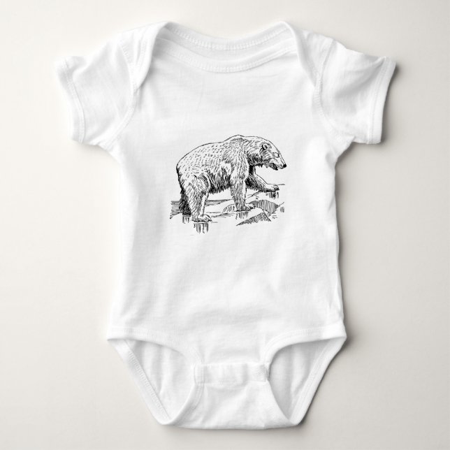 Big Brown Bear Baby Bodysuit (Front)