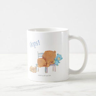 Big Brown Bear, Calico, & Floppy Share Two Chairs Coffee Mug
