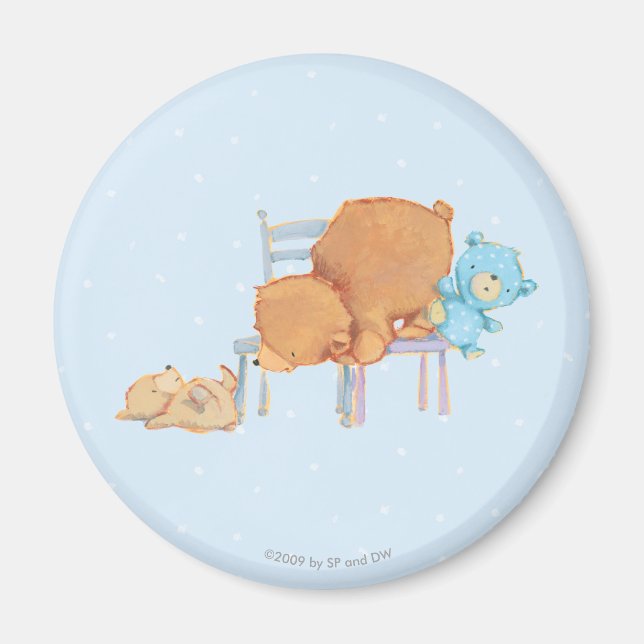Big Brown Bear, Calico, & Floppy Share Two Chairs Magnet (Front)