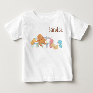 Big Brown Bear & Friends Share Four Chairs Baby T-Shirt