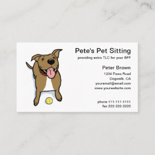 Big Brown Dog Pet Sitting Business Card