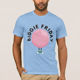 Big Bubble Club "Biggie Friday" Pink Bubble Funny T-Shirt