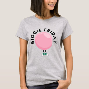 Big Bubble Club "Biggie Friday" Pink Bubble Funny T-Shirt