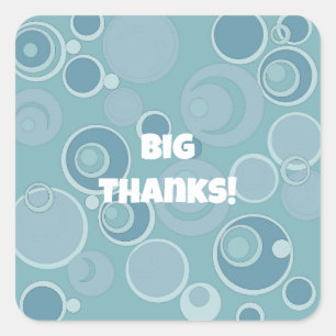 Big Bubblegum Bubbles Everywhere Livid Thank You Square Sticker