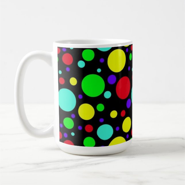 Big Bubbles Black Mug (11oz, 15oz) (Left)