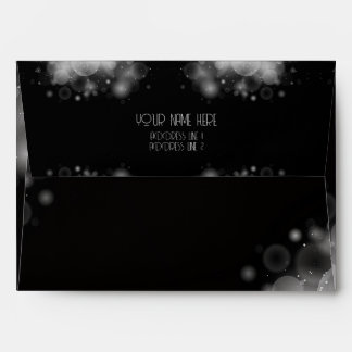 Big Bubbles Bokeh Black Envelope