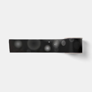 Big Bubbles Bokeh Black Satin Ribbon