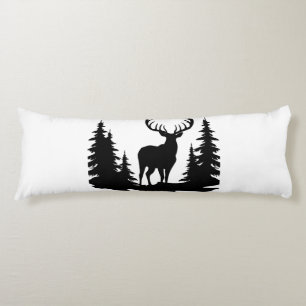 Big Buck Among Pine Trees Vector Body Cushion