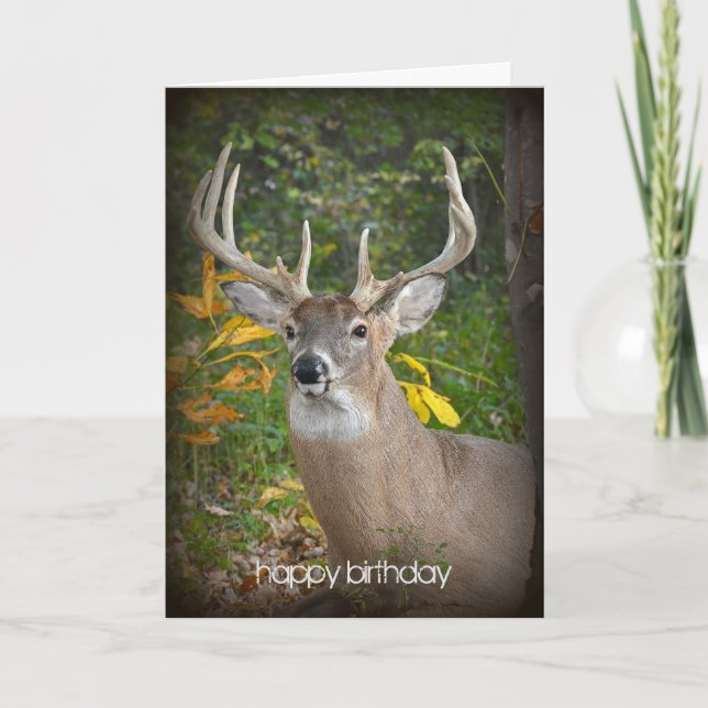 Big Buck Birthday Card (Front)