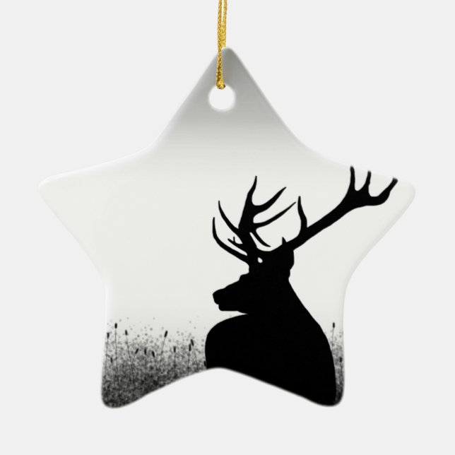 Big Buck Ceramic Tree Decoration (Front)