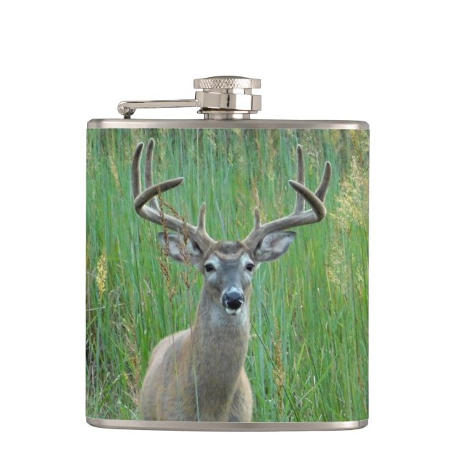 Big Buck  Hip Flask (Front)