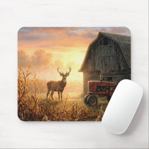 Big Buck in Country Sunrise Mouse Mat