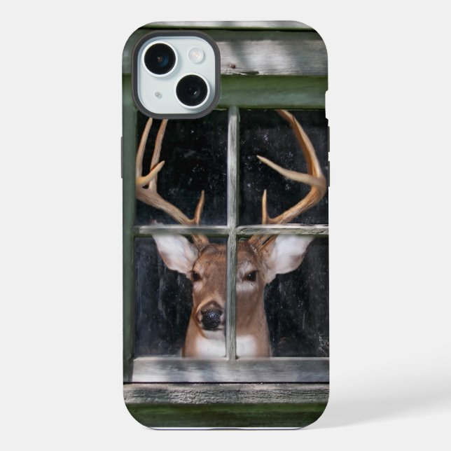 Big Buck in window iPhone Case (Back)