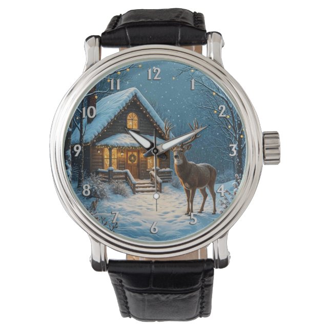  Big Buck's Snowy Christmas Visit Watch (Front)
