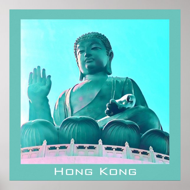 Big Buddha Hong Kong Lantau travel wall decor (Front)