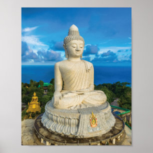 Big Buddha Statue at Sea Poster