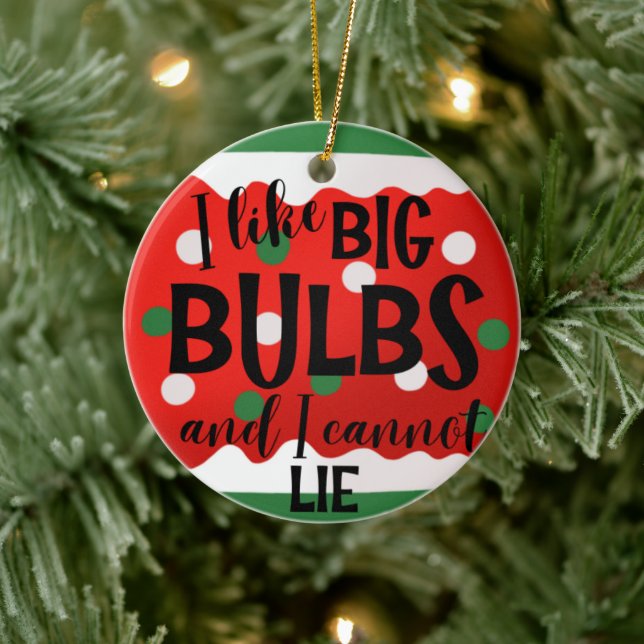 Big Bulbs Customised Funny Holiday Christmas Tree  Ceramic Tree Decoration (Tree)