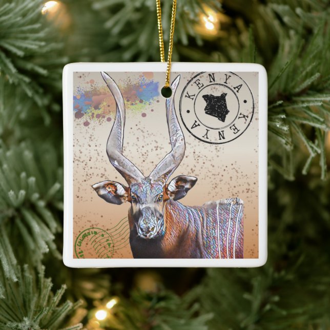 Big Bull Bongo Ceramic Ornament (Tree)