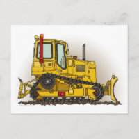 Big Bulldozer Dozer Post Card