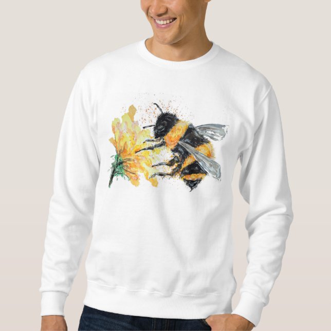 Big Bumble Bee collecting Pollen Sweatshirt (Front)