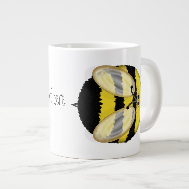 Big Bumble Bee Personalised Jumbo Mug (Front Right)